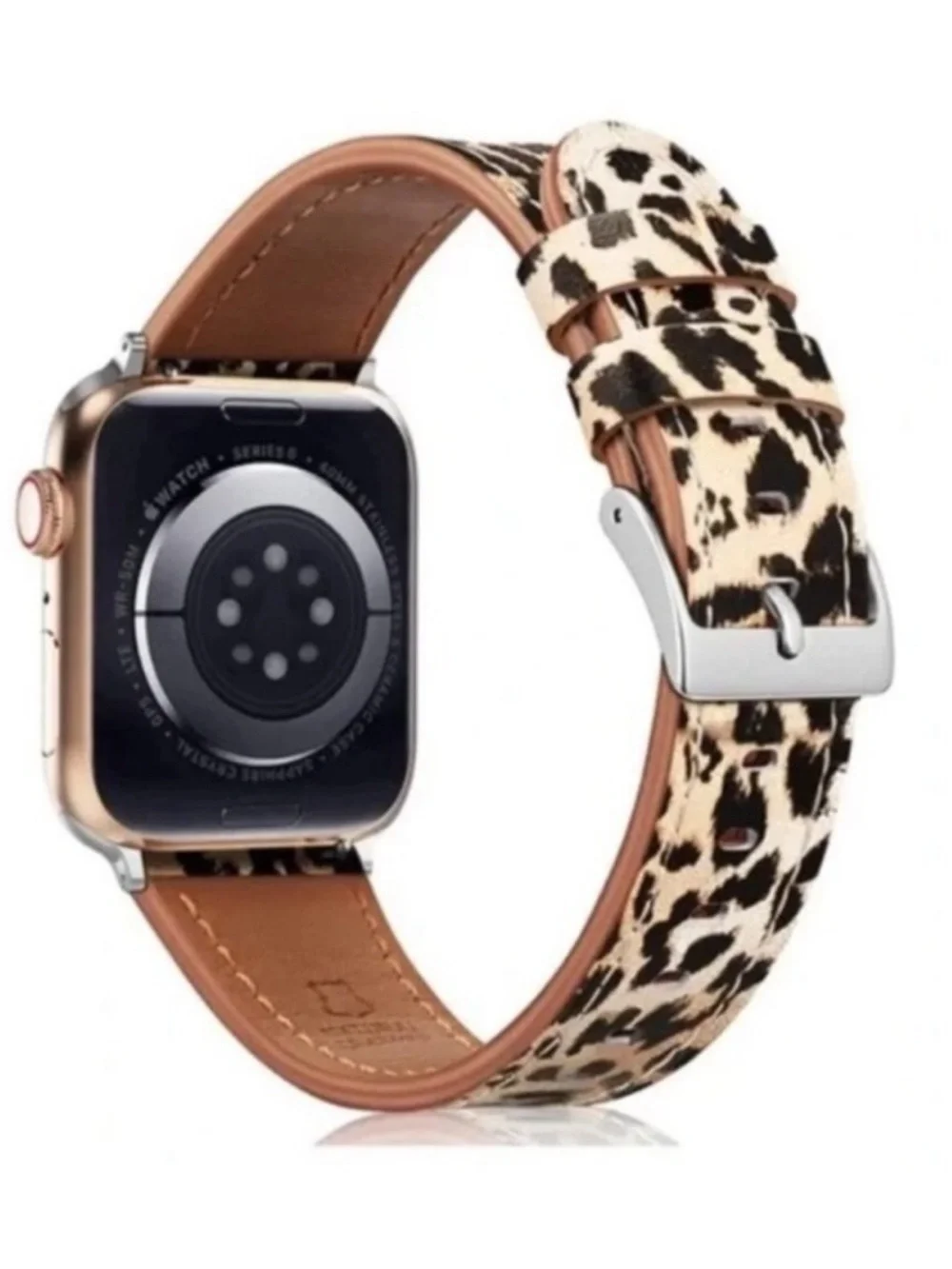 Apple Leopard Vegan Leather Watch Band